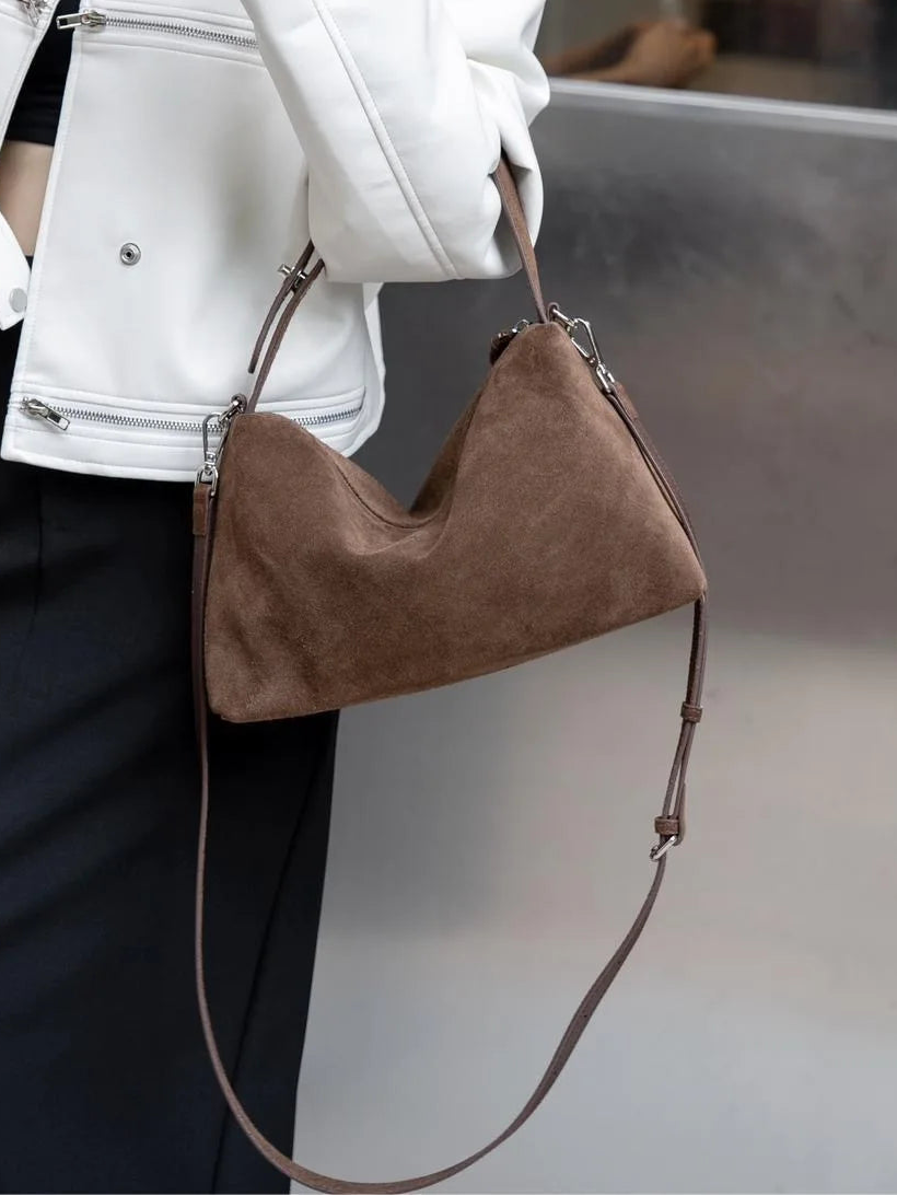 Matte Leather Shoulder Bag