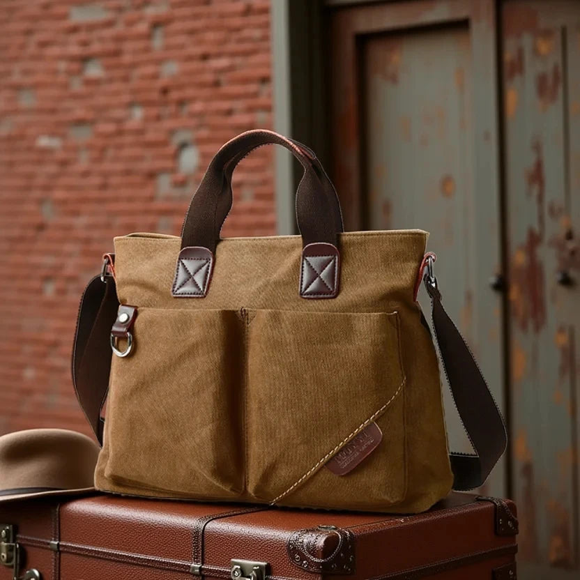 Vintage Canvas Laptop Bag